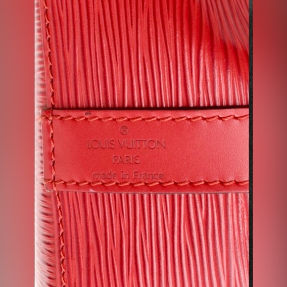 Louis Vuitton Shoulder Bag Petit Noe Epi Leather Red Drawstring Purse M44107 - Picture 9 of 14